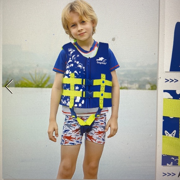 Gogokids Kids Swim Vest jacket size L age 6-7 fits true to size - Picture 8 of 10